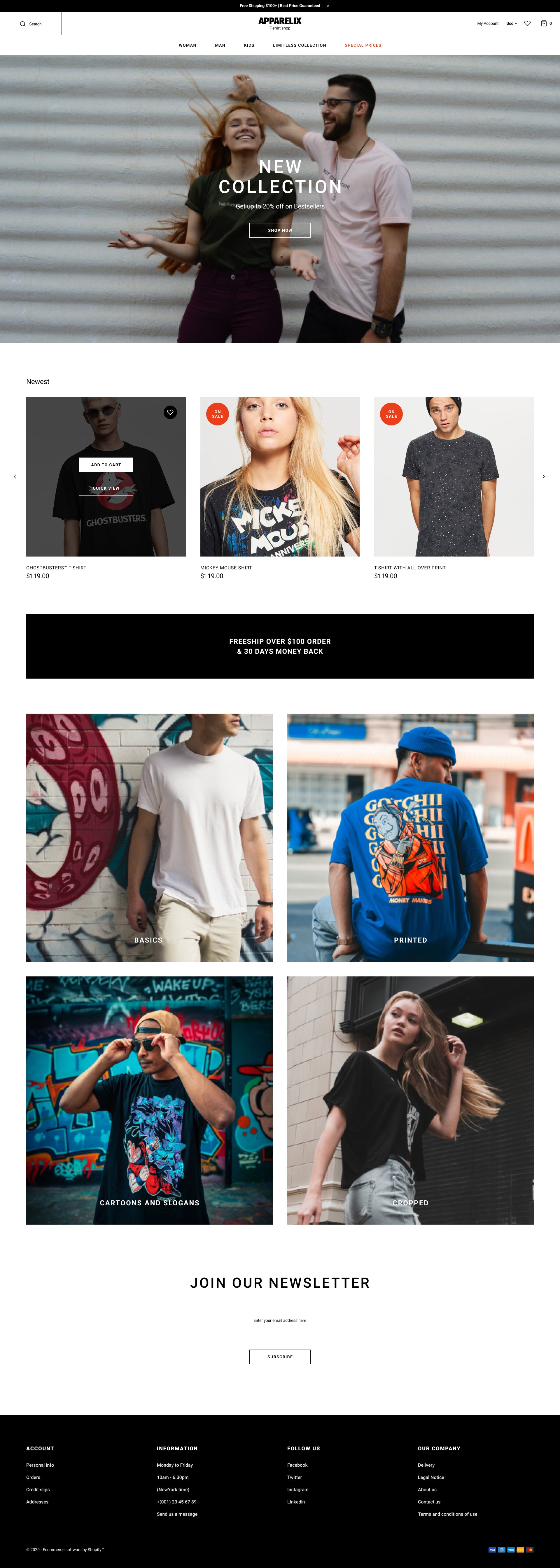 Apparelix T-shirt shop